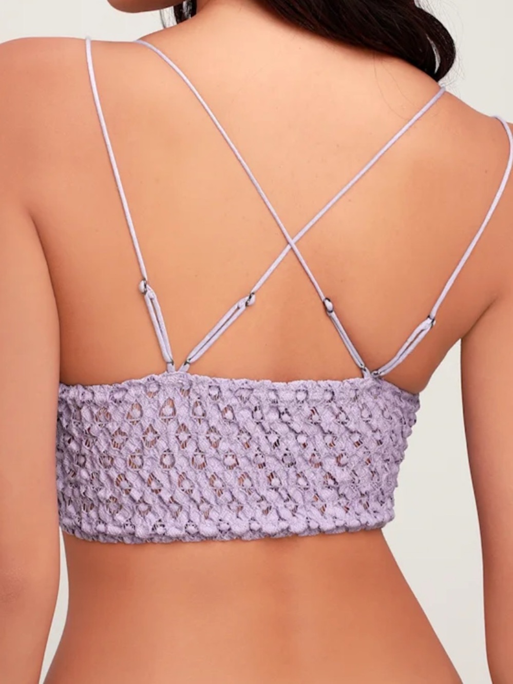 Free People Adella Lace Bralette Lavender lilac purple - Picture 2 of 5